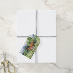 Sola Icelandic Horse and Foal in Mountain Meadow Gift Tags