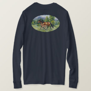 Sola Icelandic Horse and Foal in Mountain Meadow P T-Shirt