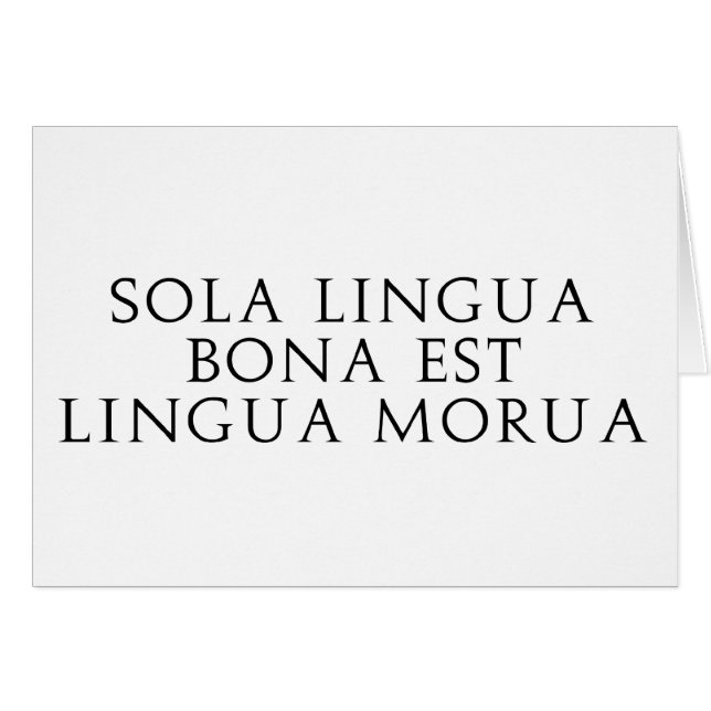 Sola Lingua Bona (Front Horizontal)