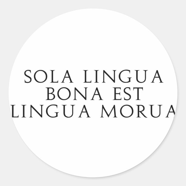 Sola Lingua Bona Classic Round Sticker (Front)