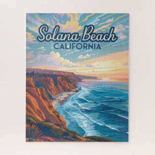 Solana Beach California San Diego Vintage Jigsaw Puzzle