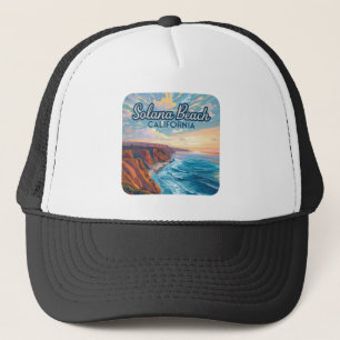 Solana Beach California San Diego Vintage Trucker Hat