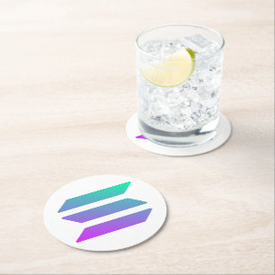 Solana Round Paper Coaster