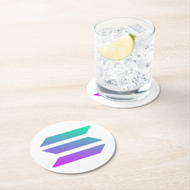 Solana Round Paper Coaster (Insitu)