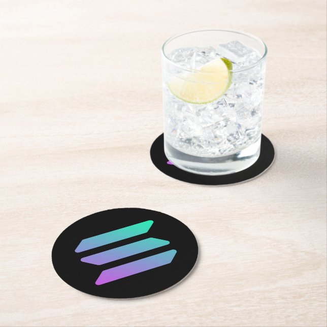 Solana Round Paper Coaster (Insitu)