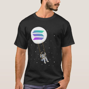 Solana Swing SOL Trader Cryptocurrency Moon Boy T-Shirt
