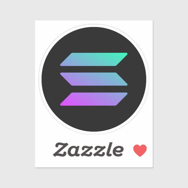 SOLANA TO MOON TRADER modern sticker for him (Sheet)