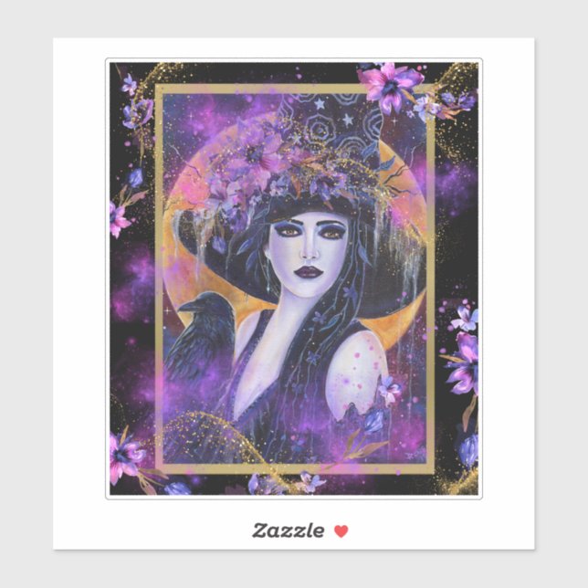 Solania Halloween Witch with Raven By Renee L (Sheet)