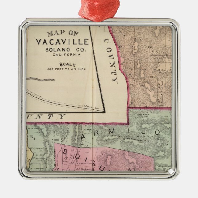 Solano Co 3 Metal Ornament (Front)