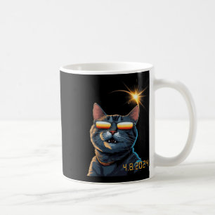 Solar 2024 Eclipse Cat Wearing Eclipse Glasses 1 Coffee Mug