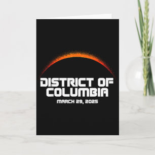 Solar 2025 Eclipse 3.9.25 District Of Columbia Wom Card