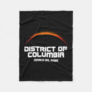 Solar 2025 Eclipse 3.9.25 District Of Columbia Wom Fleece Blanket
