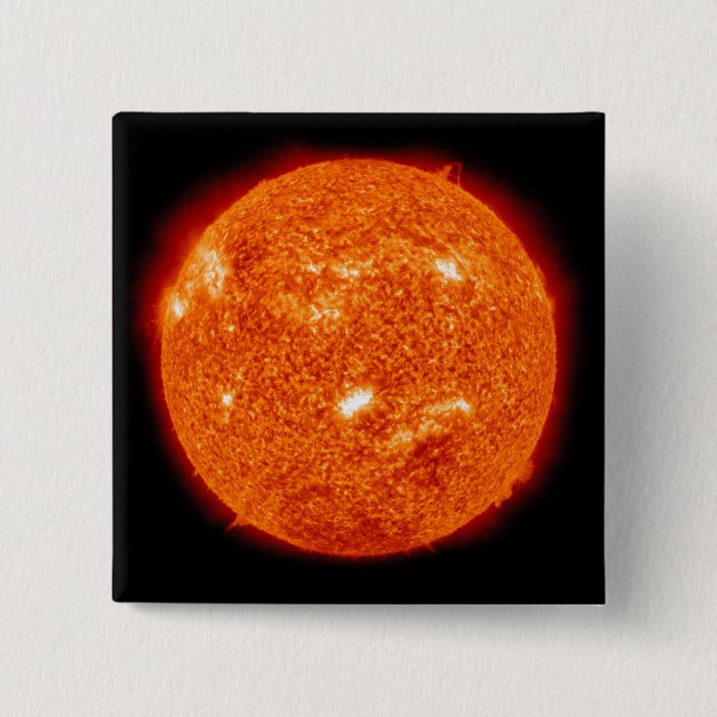 Solar activity on the Sun 2 15 Cm Square Badge (Front)