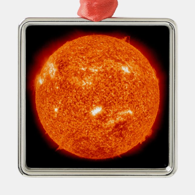 Solar activity on the Sun 2 Metal Ornament (Front)