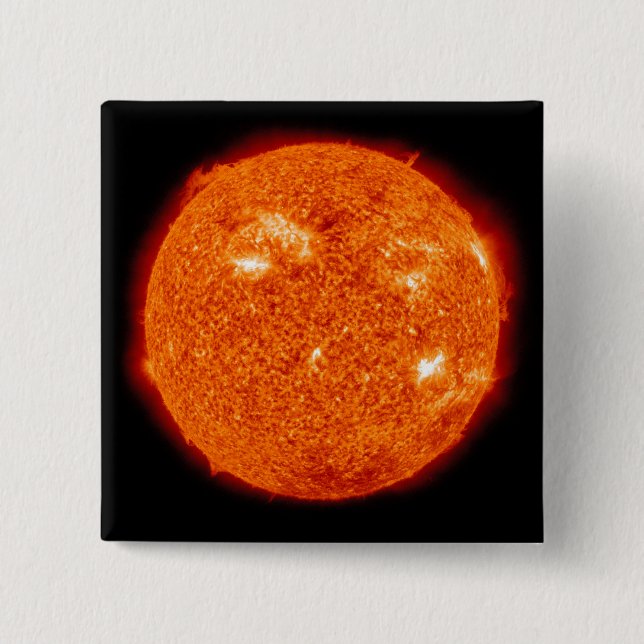 Solar activity on the Sun 3 15 Cm Square Badge (Front)