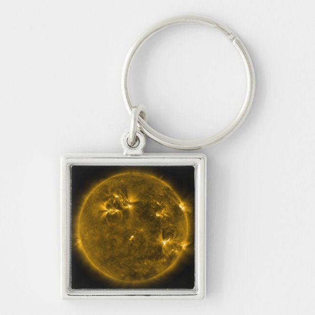Solar activity on the Sun 4 Key Ring (Front)