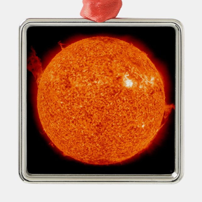 Solar activity on the Sun Metal Tree Decoration (Front)