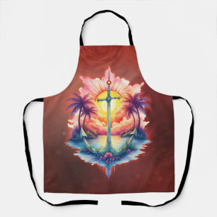 Solar anchor in a tropical paradise. apron