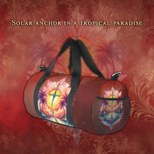 Solar anchor in a tropical paradise. duffle bag