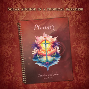 Solar anchor in a tropical paradise. planner