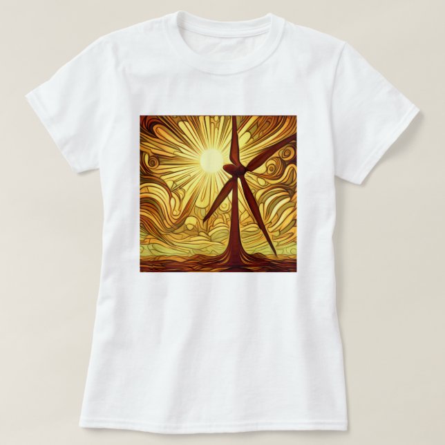 Solar and Wind Energy T-Shirt (Design Front)
