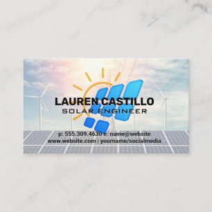 Solar and Wind Energy Tech Engineer Business Card