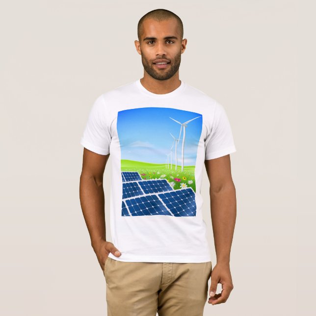 Solar And Wind Power Mens T-Shirt (Front Full)