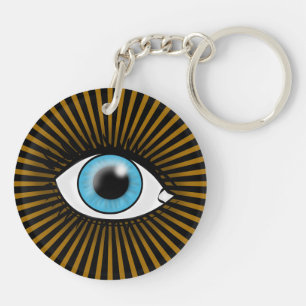 Solar Blue Eye Key Ring