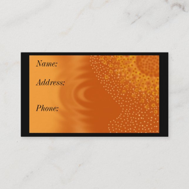 Solar Business Card (Front)