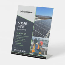 Solar Business Services Custom Pedestal Sign