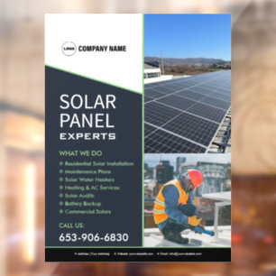 Solar Business Services Window Cling
