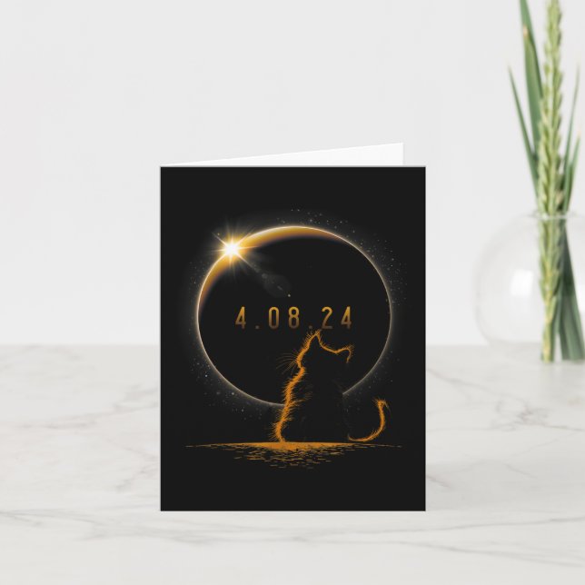 Solar Cat Eclipse  Card (Front)
