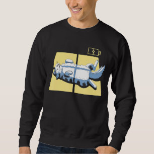 Solar Charging Funny Cat Lazy For Cat Lover Sweatshirt