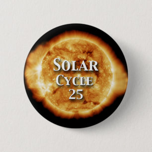 Solar Cycle 25 Active Sun 6 Cm Round Badge