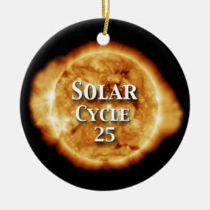 Solar Cycle 25 Active Sun Ceramic Ornament