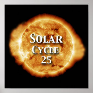 Solar Cycle 25 Active Sun Poster