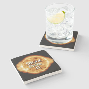 Solar Cycle 25 Active Sun Stone Coaster