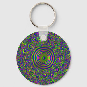 Solar Dial Green Keychain