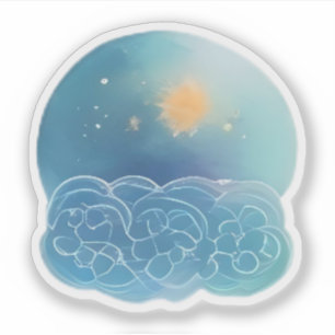 Solar Drift Above Azure Bloom