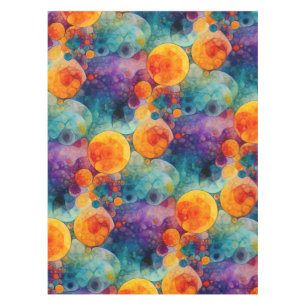 Solar Drift Vibrant Fractal Art Abstract Pattern Tablecloth