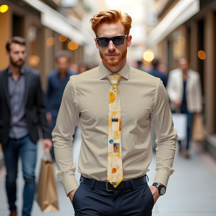 Solar Echoes Abstract Art Tie