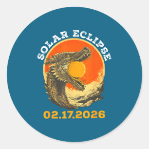 Solar Eclipse 02 17 26 Classic Round Sticker