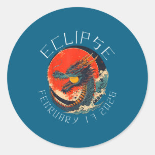 Solar Eclipse 02 17 26 Classic Round Sticker