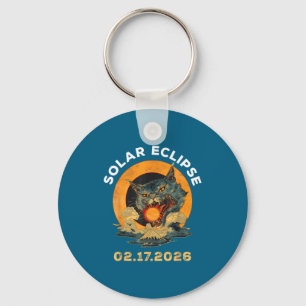 Solar Eclipse 02 17 26 Key Ring