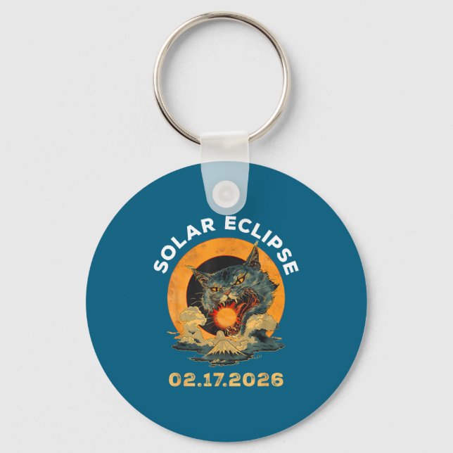Solar Eclipse 02 17 26 Key Ring (Front)