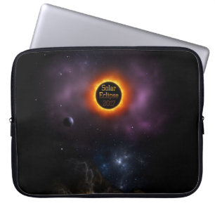 Solar Eclipse 2017 Nebula Bloom Laptop Sleeve