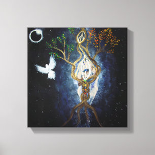 Solar Eclipse 2017 Sacred Union Canvas Print