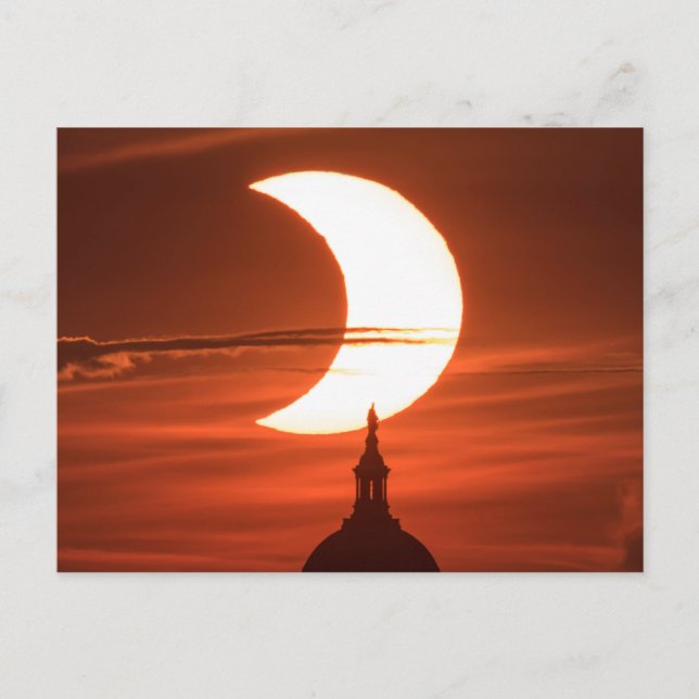 Solar Eclipse 2021 Captioned Postcard (Front)