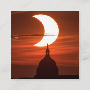 Solar Eclipse 2021 Square Business Card