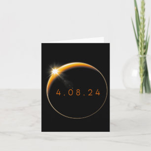 Solar Eclipse 2024 040824 Eclipse Mens Womens Kids Card